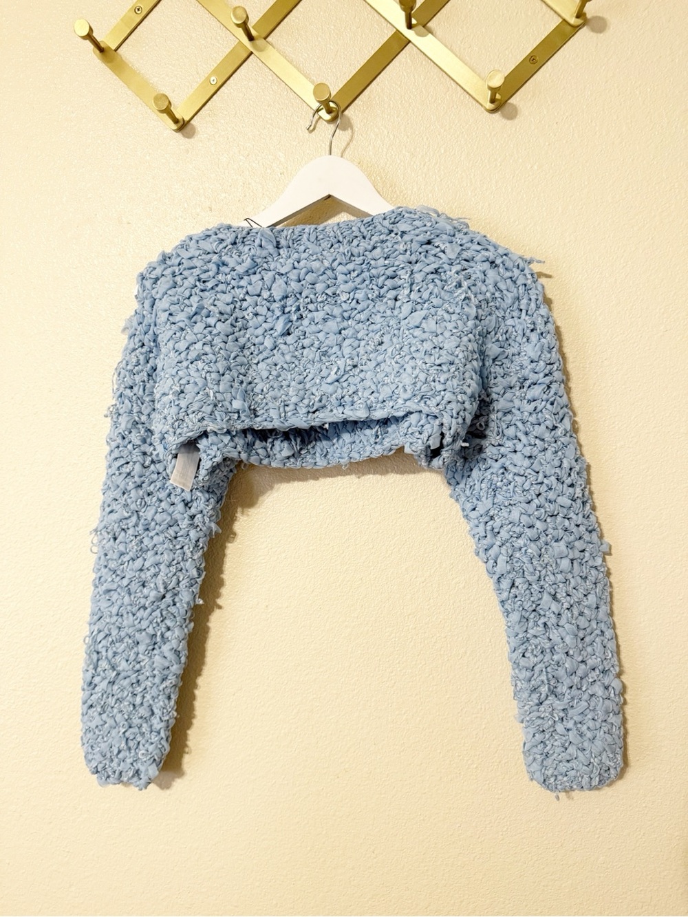 Zara Limited Edition Chunky Cropped Pullover Long Sleeve Shrug Sweater NEW M/L - Picture 8 of 9